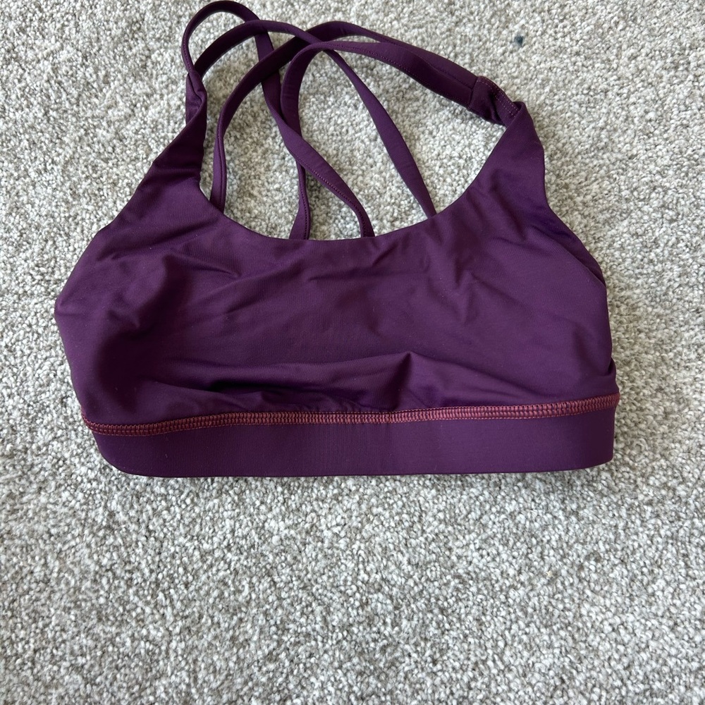Maroon Lulu sports bra